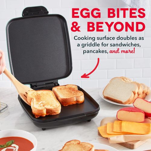  DASH Sous Vide Style?Family?Size Egg Bite Maker for Breakfast Bites, Sandwiches, Healthy Snacks or Desserts, Keto & Paleo Friendly (9 Servings), Aqua