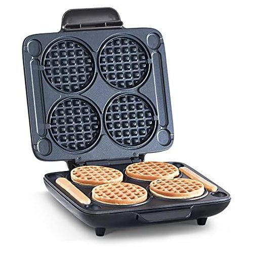  DASH Multi Mini Waffle Maker: Four Mini Waffles, Perfect for Families and Individuals, 4 Inch Dual Non-stick Surfaces with Quick Release & Easy Clean - Graphite