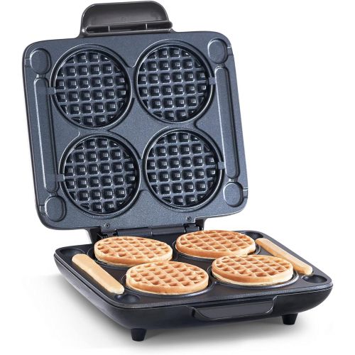  DASH Multi Mini Waffle Maker: Four Mini Waffles, Perfect for Families and Individuals, 4 Inch Dual Non-stick Surfaces with Quick Release & Easy Clean - Graphite