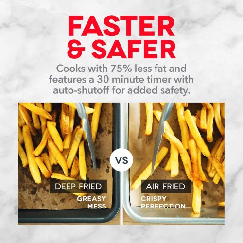  [아마존베스트]Dash DCAF250GBAQ02 AirCrisp Pro Electric Air Fryer + Oven Cooker with Temperature Control, Non Stick Fry Basket, Recipe Guide + Auto Shut Off Feature, 2qt, Aqua