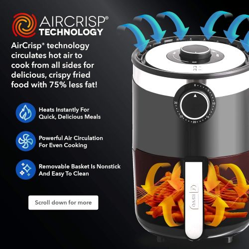  [아마존베스트]Dash DCAF250GBAQ02 AirCrisp Pro Electric Air Fryer + Oven Cooker with Temperature Control, Non Stick Fry Basket, Recipe Guide + Auto Shut Off Feature, 2qt, Aqua