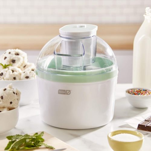  [아마존베스트]Dash DIC700AQ 2-in-1 Ice Cream, Frozen Yogurt, Sorbet + Popsicle Maker with Easy Ingredient Spout, Double-Walled Insulated Freezer Bowl & Free Recipes, 1 quart, Aqua