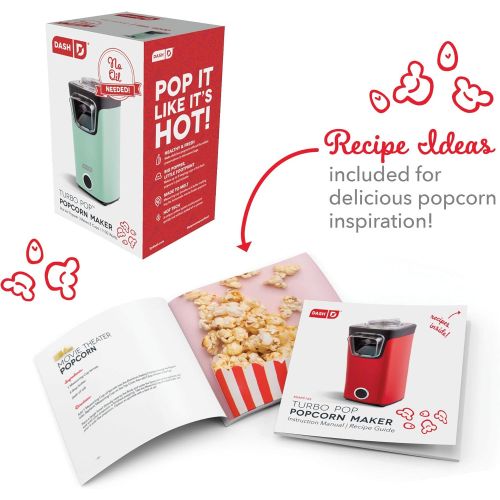  [아마존베스트]DASH DAPP155GBAQ06 Turbo POP Popcorn Maker, 8 Cups, Aqua