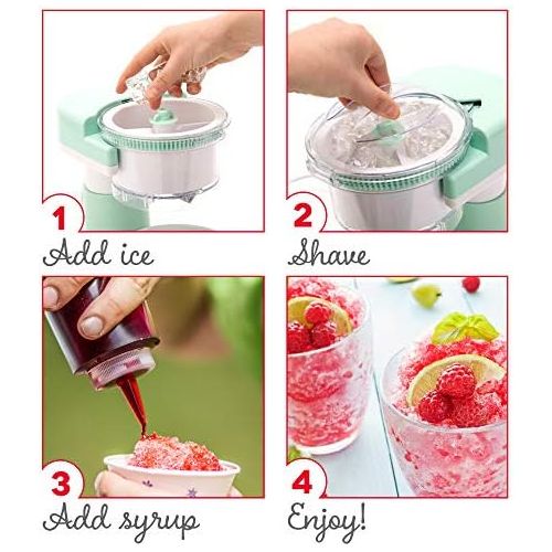  [아마존베스트]Dash DSIM100GBAQ02 Shaved Ice Maker + Slushie Machine with Stainless Steel Blades for Snow Cone, Margarita + Frozen Cocktails, Organic, Sugar Free, Flavored Healthy Snacks for Kids