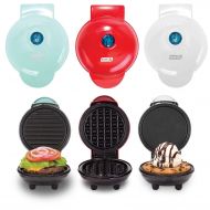 DASH Dash MINI Maker 3-Piece Griddle, Waffle, and Grill 3-piece Set in RedAquaWhite