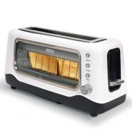 DASH Dash DVTS501WH Clear View: Extra Wide Slot Toaster with Stainless Steel Accents + See Through Window Defrost, Reheat + Auto Shut Off Feature For Bagels, Specialty Breads & Other Ba