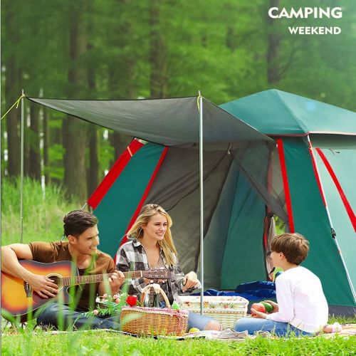  DASHAN 3-5 Person Family Tent Automatic Pop Up Tents for Outdoor Sports Camping Hiking Travel,B