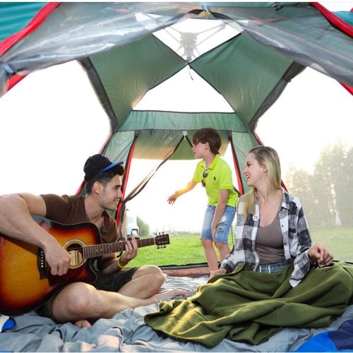  DASHAN 3-5 Person Family Tent Automatic Pop Up Tents for Outdoor Sports Camping Hiking Travel,B