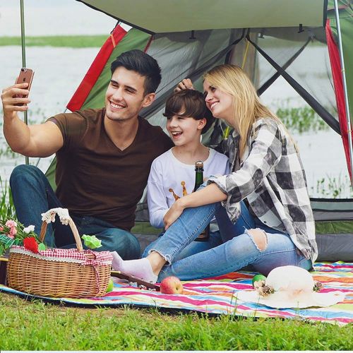  DASHAN 3-5 Person Family Tent Automatic Pop Up Tents for Outdoor Sports Camping Hiking Travel,B