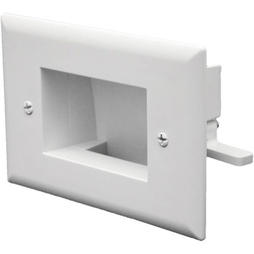  DATA COMM Electronics 45-0008-WH Easy Mount Recessed Low Voltage Cable Plate - White