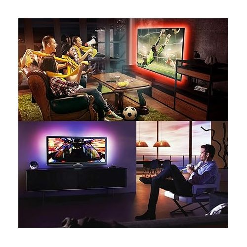  DAYBETTER LED Lights for TV 65 Inch,TV Led Backlight,15ft Led TV Lights,USB Led Strip Lights for TV 65-75 inch with Remote,Room Led Lights for Bedroom Bluetooth,HDTV Mood Lighting,Gaming Room Decor