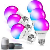 DAYBETTER 6 Pack Smart Light Bulbs, Smart Bulbs That Compatible with Alexa & Google Assistant, RGBCW Led Color Changing Light Bulbs, Dimmable A19 E26 Multicolor Led Light Bulbs, No Hub Required