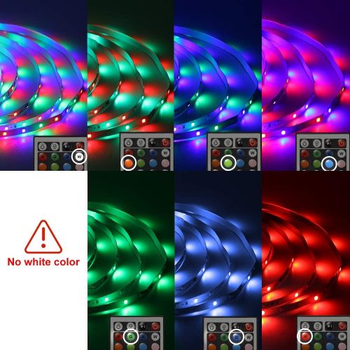  [아마존 핫딜] DAYBETTER Led Strip Lights 32.8ft 10m with 24 Keys IR Remote and 12V Power Supply Flexible Color Changing RGB 600 LEDs Light Strips Kit for Home, Bedroom, Kitchen,DIY Decoration No