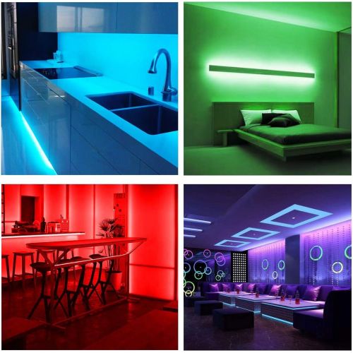  [아마존 핫딜] DAYBETTER Led Strip Lights 32.8ft 10m with 24 Keys IR Remote and 12V Power Supply Flexible Color Changing RGB 600 LEDs Light Strips Kit for Home, Bedroom, Kitchen,DIY Decoration No