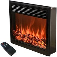 DAYDAYDM Electric Fireplace Heater 2000W with Fire Flame Effect Arch Design Portable Electric Wood Stove Effect. Black Indoor Use