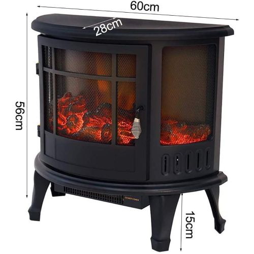  DAYDAYDM Electric Fireplace Wall Mounted Electric Fireplace Stove Heater Electric Stove Wood Stove Electric Stove Electric Fireplace Heater with Realistic Flame Effect Protection Against Ov