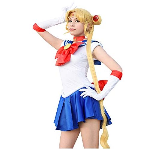  할로윈 용품DAZCOS Adult US Size Bunny Tsukino Usagi Cosplay Costume