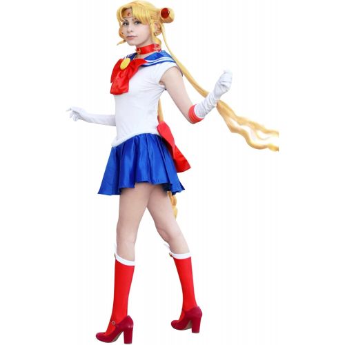  할로윈 용품DAZCOS Adult US Size Bunny Tsukino Usagi Cosplay Costume