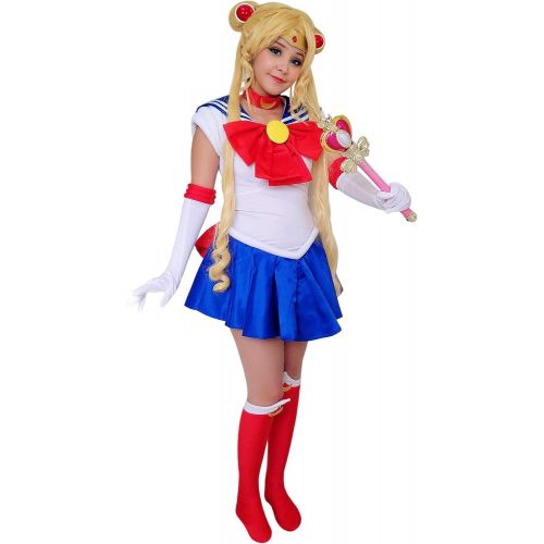  할로윈 용품DAZCOS Adult US Size Bunny Tsukino Usagi Cosplay Costume