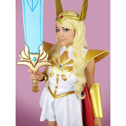  할로윈 용품DAZCOS Womens Shera Cosplay Costume Dress With Cloak