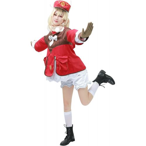  할로윈 용품DAZCOS Women Genshin Impact Klee Cosplay Costume for Halloween