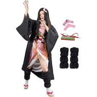 DAZCOS Womens Kamado Nezuko Cosplay Costume for Halloween