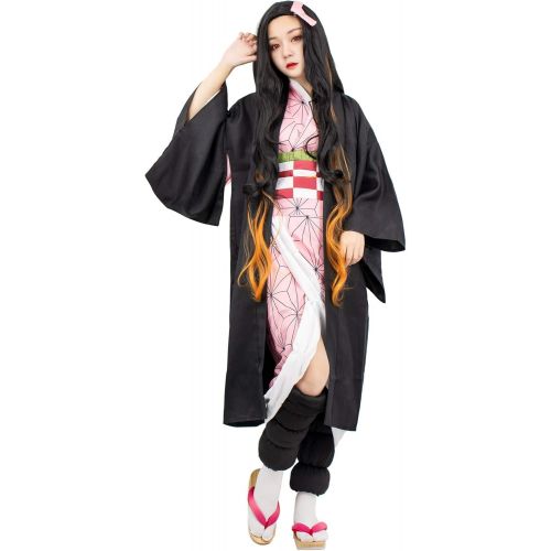  할로윈 용품DAZCOS Womens Kamado Nezuko Cosplay Costume for Halloween