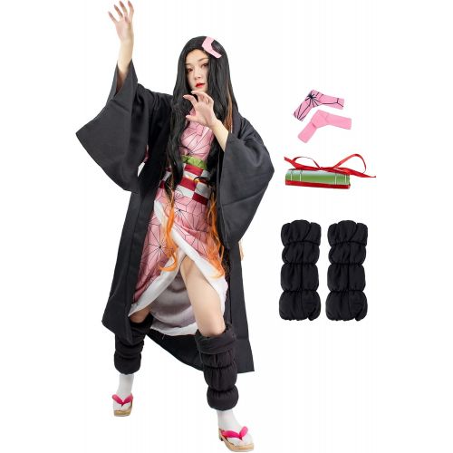  할로윈 용품DAZCOS Womens Kamado Nezuko Cosplay Costume for Halloween