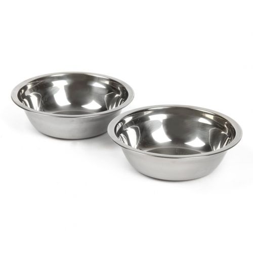  DAZONE Raised Dog Bowls Elevated Cat Feeder with Two Stainless Steel Bowls-Perfect for Water Food or Treats