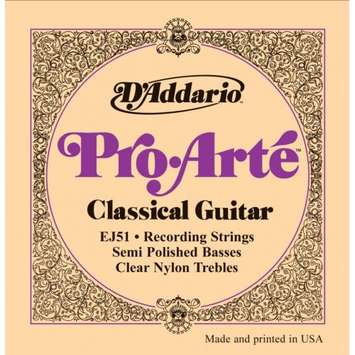  DAddario EJ51 Pro-Arte Semi Polished Basses Hard Tension Classical Guitar Strings