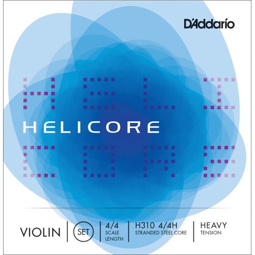  DAddario Helicore Violin String Set, 4/4 Scale, Heavy Tension
