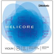 DAddario Helicore Violin String Set, 3/4 Scale, Medium Tension