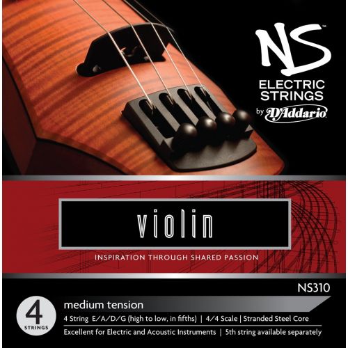  DAddario NS Electric Violin String Set, 4/4 Scale, Medium Tension