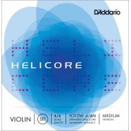 DAddario Helicore Violin String Set with Wound E, 4/4 Scale, Medium Tension