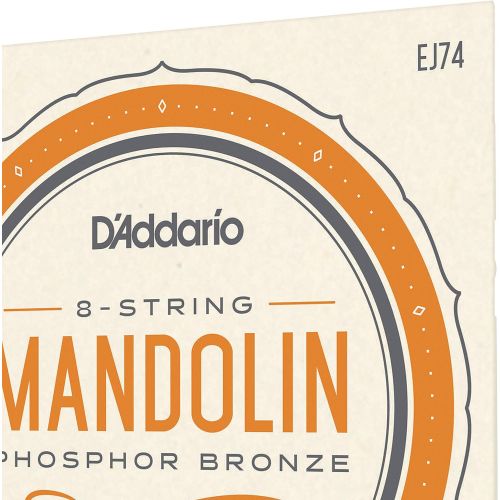  DAddario EJ74 Phosphor Bronze Mandolin Strings, Medium, 11-40