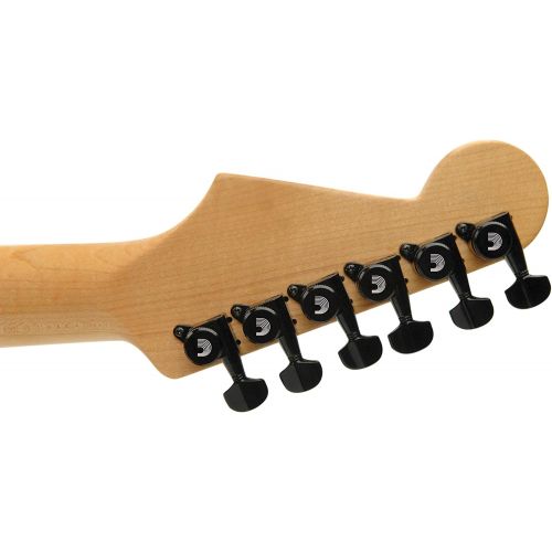  D'Addario Accessories Planet Waves Auto-Trim Tuning Machines, 6 In-Line setup, Black