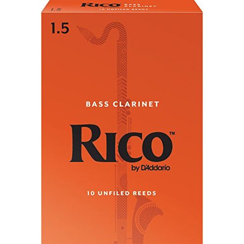  D'Addario Woodwinds Rico by DAddario REA1015 Bass Clarinet Reeds, Strength 1.5, 10-pack