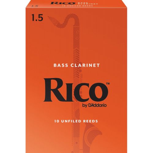  D'Addario Woodwinds Rico by DAddario REA1015 Bass Clarinet Reeds, Strength 1.5, 10-pack