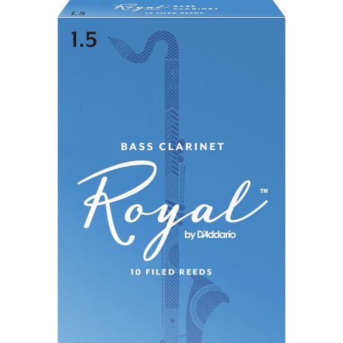  D'Addario Woodwinds Royal by DAddario Bass Clarinet Reeds, Strength 1.5, 10-pack