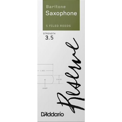  D'Addario Woodwinds D’Addario Woodwinds Reserve, Baritone Saxophone Reeds, Strength 3.5, 5-Pack (DLR0535)