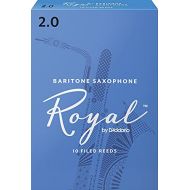 D'Addario Woodwinds Royal Baritone Sax Reeds, Strength 2.0, 10-pack