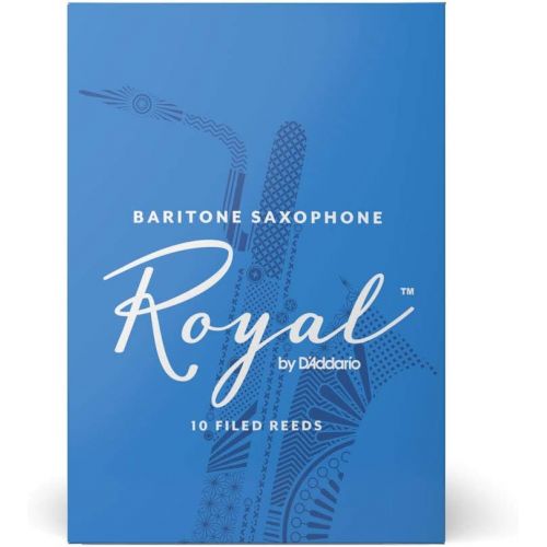  D'Addario Woodwinds Royal Baritone Sax Reeds, Strength 2.0, 10-pack