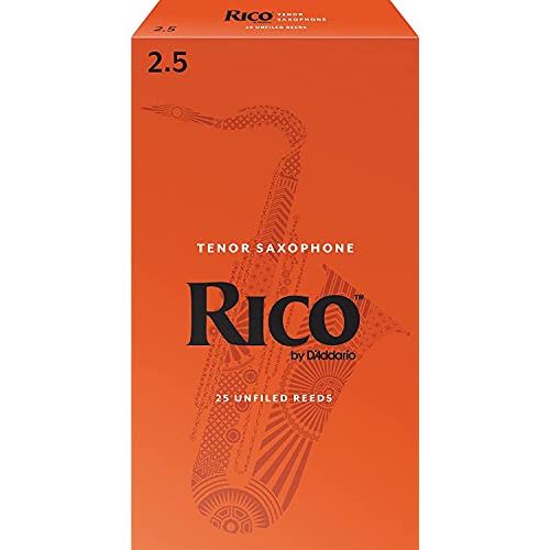  D'Addario Woodwinds Rico Tenor Sax Reeds, Strength 2.5, 25-pack