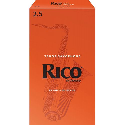  D'Addario Woodwinds Rico Tenor Sax Reeds, Strength 2.5, 25-pack