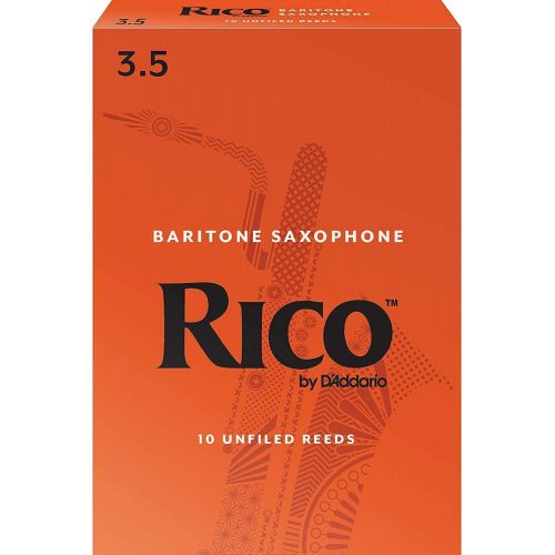  D'Addario Woodwinds Rico by DAddario Baritone Sax Reeds, Strength 3.5, 10-pack