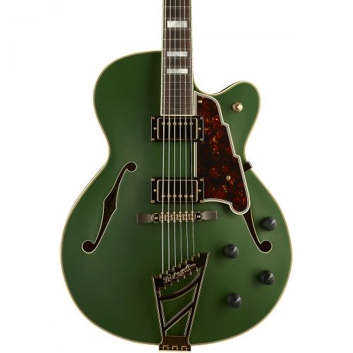  DAngelico Open-Box Deluxe Series DH Hollowbody Electric Guitar with Custom Seymour Duncan Pickups and Stairstep Tailpiece Condition 3 - Scratch and Dent Matte Plum, Tortoise Pickguard 190839