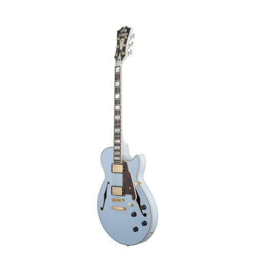  DAngelico Deluxe SS Semi-Hollow Electric Guitar - Matte Powdered Blue