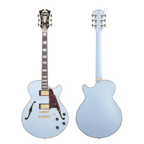  DAngelico Deluxe SS Semi-Hollow Electric Guitar - Matte Powdered Blue