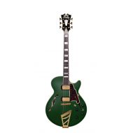 DAngelico Deluxe SS Semi-Hollow Electric Guitar w/ Stairstep Tailpiece - Matte Emerald