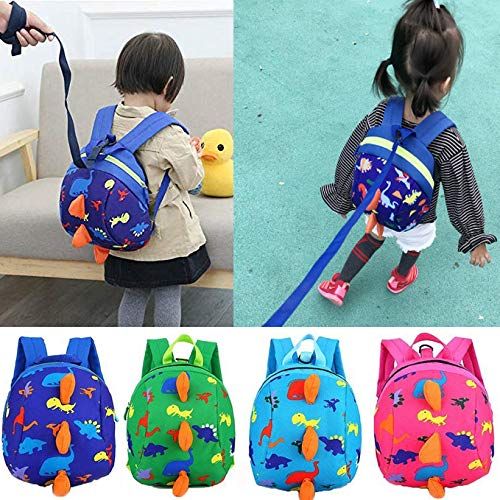  DB Dinosaur Toddler Mini Backpack with Leash, Anti-Lost Children Backpack, Kid snak Cartoon Backpack for...